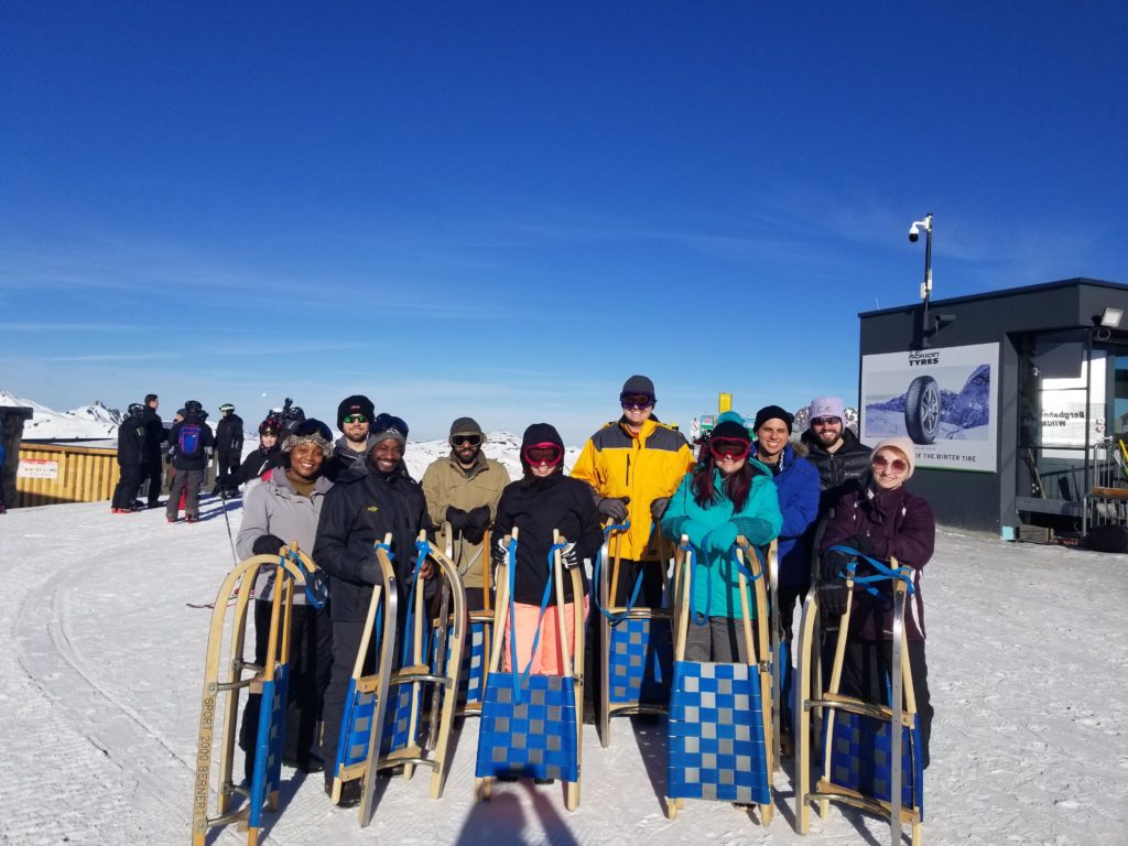 Group Sledding Photo