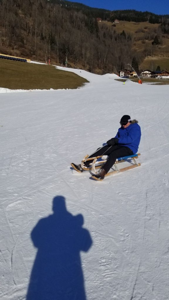 Gian sledding