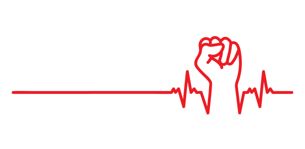 heartbeat where one of the pulses is in the shape of a fist